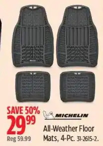 Canadian Tire Michelin All-Weather Floor Mats offer