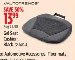 Canadian Tire Autotrends gel seat cushion black offer