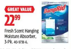 Canadian Tire DampRid Fresh Scent Hanging Moisture Absorber offer
