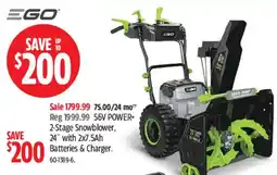 Canadian Tire Ego 56V Power+ 2-Stage Snowblower offer