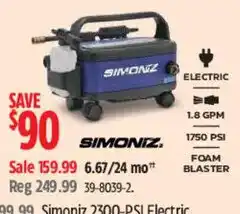 Canadian Tire Simoniz 2300-PSI Electric offer