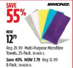 Canadian Tire Simoniz Multi-Purpose Microfibre Towels offer