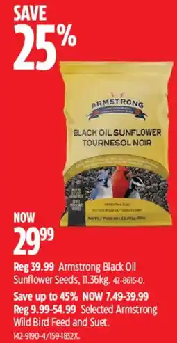Canadian Tire Armstrong black oil sunflower seeds offer