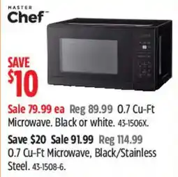 Canadian Tire Master Chef Microwave offer