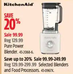 Canadian Tire KitchenAid Pure Power Blender offer