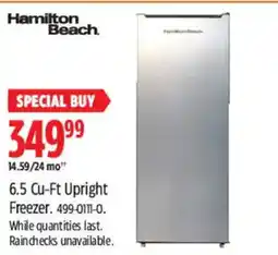 Canadian Tire Hamilton Beach 6.5 Cu-Ft Upright Freezer offer