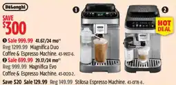 Canadian Tire DeLonghi Magnifica Duo Coffee & Espresso Machine offer