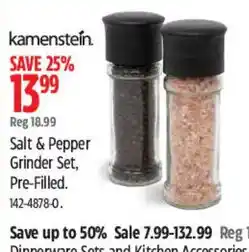 Canadian Tire kamenstein salt & pepper grinder set offer
