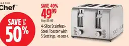 Canadian Tire Master Chef 4-Slice Stainless-Steel Toaster offer
