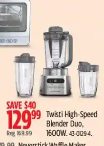 Canadian Tire Breville Twisti High-Speed Blender Duo, 1600W offer