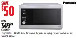 Canadian Tire Panasonic 1.3 Cu-Ft 4-in-1 Microwave offer