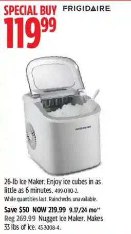 Canadian Tire Frigidaire 26-lb Ice Maker offer