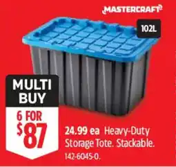 Canadian Tire Mastercraft Heavy-Duty Storage Tote offer