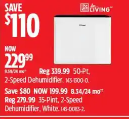 Canadian Tire Living 2-Speed Dehumidifier offer