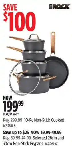 Canadian Tire The Rock 10-Pc Non-Stick Cookset offer