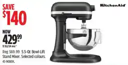 Canadian Tire KitchenAid 5.5-Qt Bowl-Lift Stand Mixer offer