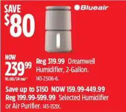 Canadian Tire Blueair Dreamwell Humidifier offer