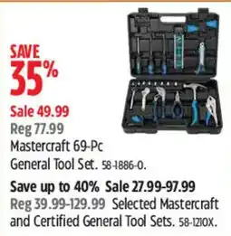 Canadian Tire Mastercraft 69-Pc General Tool Set offer