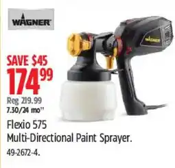 Canadian Tire Wagner flexio 575 multi-directional paint sprayer offer
