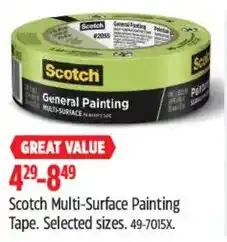 Canadian Tire Scotch Multi-Surface Painting Tape offer