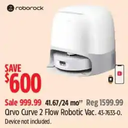 Canadian Tire Roborock Orvo Curve 2 Flow Robotic Vac offer