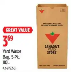 Canadian Tire Canada's yard store yard waste bag offer