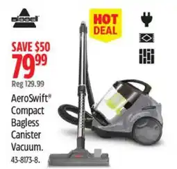 Canadian Tire Bissell AeroSwift Compact Bagless Canister Vacuum offer