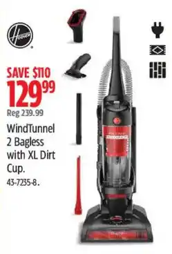 Canadian Tire Hoover WindTunnel 2 Bagless with XL Dirt Cup offer