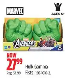Canadian Tire Marvel avengers hulk gamma fists offer