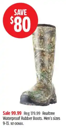 Canadian Tire Realtree Waterproof Rubber Boots offer