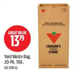 Canadian Tire Canada's yard store yard waste bag offer