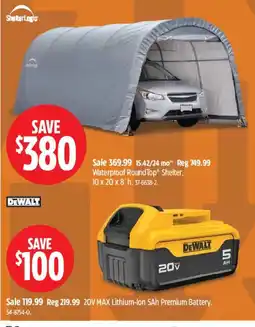 Canadian Tire ShelterLogic Waterproof RoundTop Shelter offer