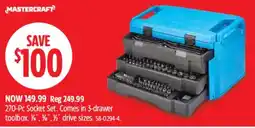 Canadian Tire Mastercraft 270-Pc Socket Set offer