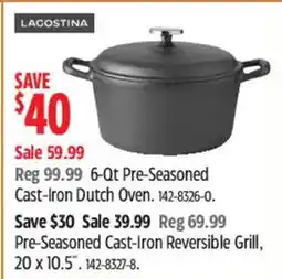 Canadian Tire Lacostina 6-Qt Pre-Seasoned Cast-Iron Dutch Oven offer