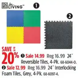 Canadian Tire Living reversible tiles 4-pk offer