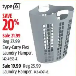 Canadian Tire type A Easy-Carry Flex Laundry Hamper offer