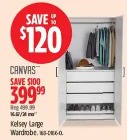 Canadian Tire Canvas kelsey large wardrobe offer