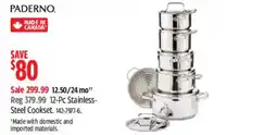 Canadian Tire Paderno 12-Pc Stainless-Steel Cookset offer