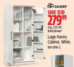 Canadian Tire Sauder Large Pantry Cabinet, White offer