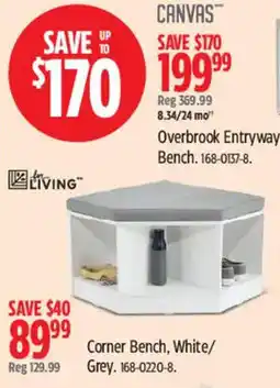 Canadian Tire Canvas Overbrook Entryway Bench offer