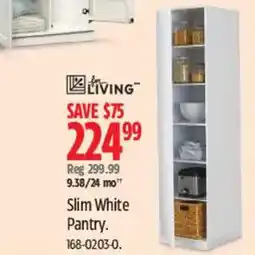 Canadian Tire Living slim white pantry offer