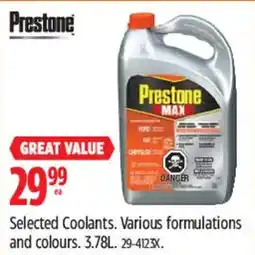 Canadian Tire Prestone selected coolants offer