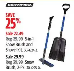 Canadian Tire Certified snow brush and shovel kit offer