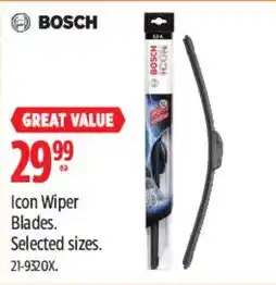 Canadian Tire Bosch Icon Wiper Blades offer
