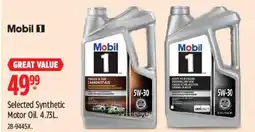 Canadian Tire Mobil 1 Selected Synthetic Motor Oil offer