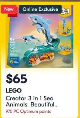 Shoppers Drug Mart LEGO Creator 3 in 1 Sea Animals: Beautiful... offer