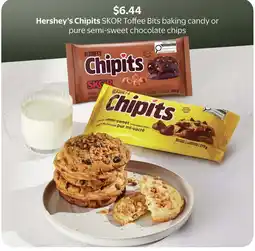 Walmart Hershey's Chipits SKOR Toffee Bits baking candy or pure semi-sweet chocolate chips offer