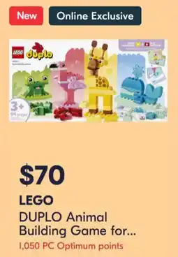 Shoppers Drug Mart lego duplo animal building game offer
