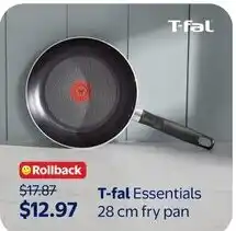 Walmart T-fal Essentials 28 cm fry pan offer