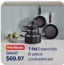 Walmart T-fal Essentials 8-piece cookware set offer
